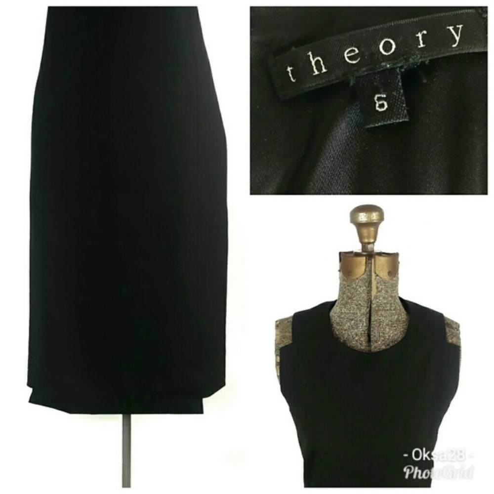 Theory sleeveless black dress sz.6 - Picture 4 of 11